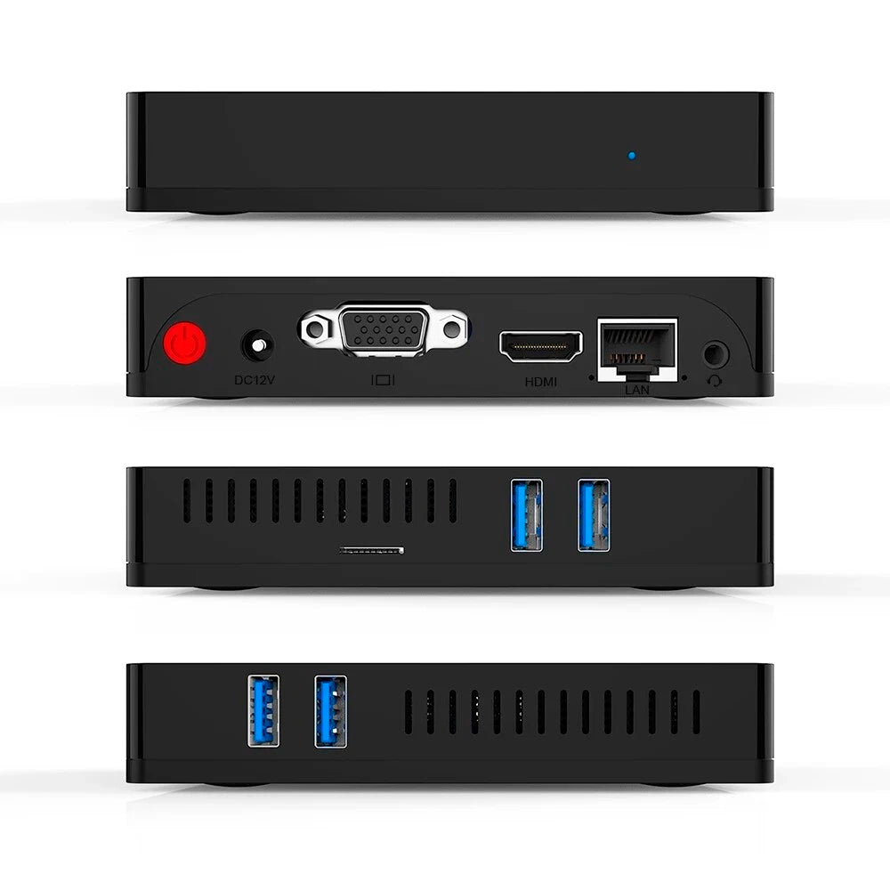 Mini Computador Beelink BT4, Intel Atom X5-Z8500, 4GB RAM DDR3, 64GB, eMMC 4K, Windows 10 Pro, Preto, Vitrine